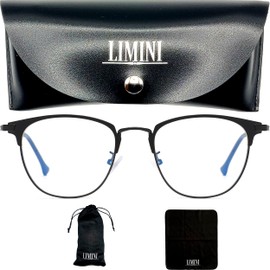 Limini Anti-Blue and UV Glasses for Men and Women - Blue Light Blocking Glasses - Gaming or Work Glasses - Protective Accessory for PC / Phone / Console Screens