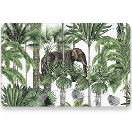 RUSPEPA 50 Pack Paper Place Mats, Jungle Elephant Design Disposable Paper Placemat for Kitchen, Dining, Spring Decoration，Party - 11 x 17 Inches
