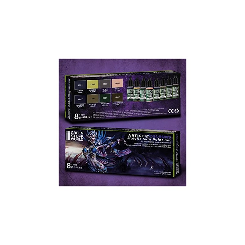 Green Stuff World Metallic Paints Set - Malefic Skin