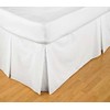 Hachette] PLATFORM BASE PLEATED VALANCE SHEET SINGLE SIZE WHITE 100% EGYPTIAN COTTON 200 THREAD COUNT