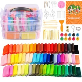 BYHANG - 133 Piezas Kit de Arcilla para Modelar Secado Aire, 62 Colores Arcilla