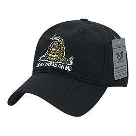 Rapiddominance Gadsden Flag Relaxed Graphic Cap, Black