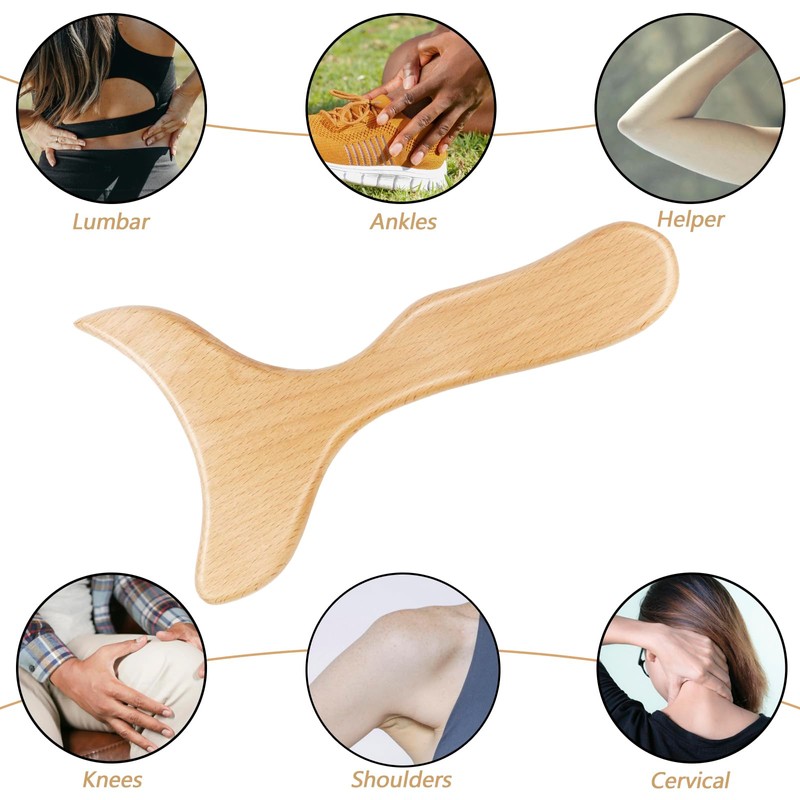 OXDFK Wood Therapy Massage Tools, Wooden Lymphatic Drainage Massager Board,