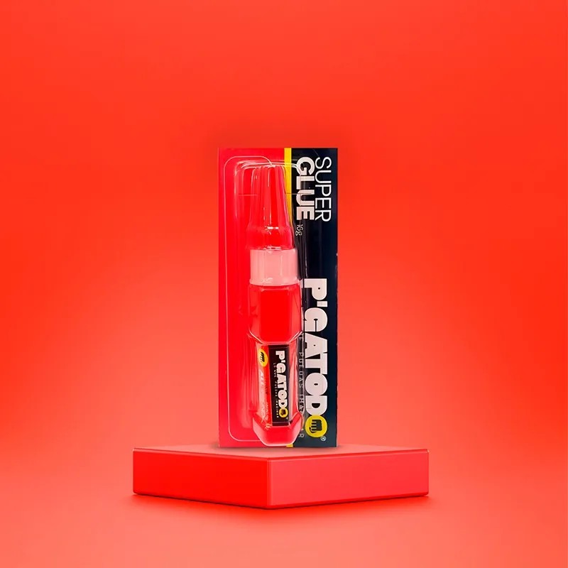 Super-pegamento De Cianoacrilato Pgatodo 4 Piezas De 16 G Rojo