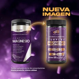 Magnesio Complex Citrato de Magnesio Oxido Gluconato de Magnesio Glicinato de Magnesio con Zinc Vitamina D3 BPN PRO 120 Cápsulas - Suplemento Completo, Ósea Inmunológica, Reducción de Estrés y Fatiga