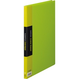 King Jim Clear File, Color Base, A4, 20 Pockets, Yellow-Green, 132C Kimi