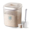 LivLab Rice Container 25 lbs,10.5 Qt/10 L/25 lbs Rice Dispenser