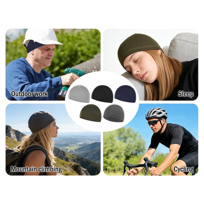Abiyou 5 Pezzi Sottocasco Bici Estivo, Cappelli da Ciclismo Estivo,