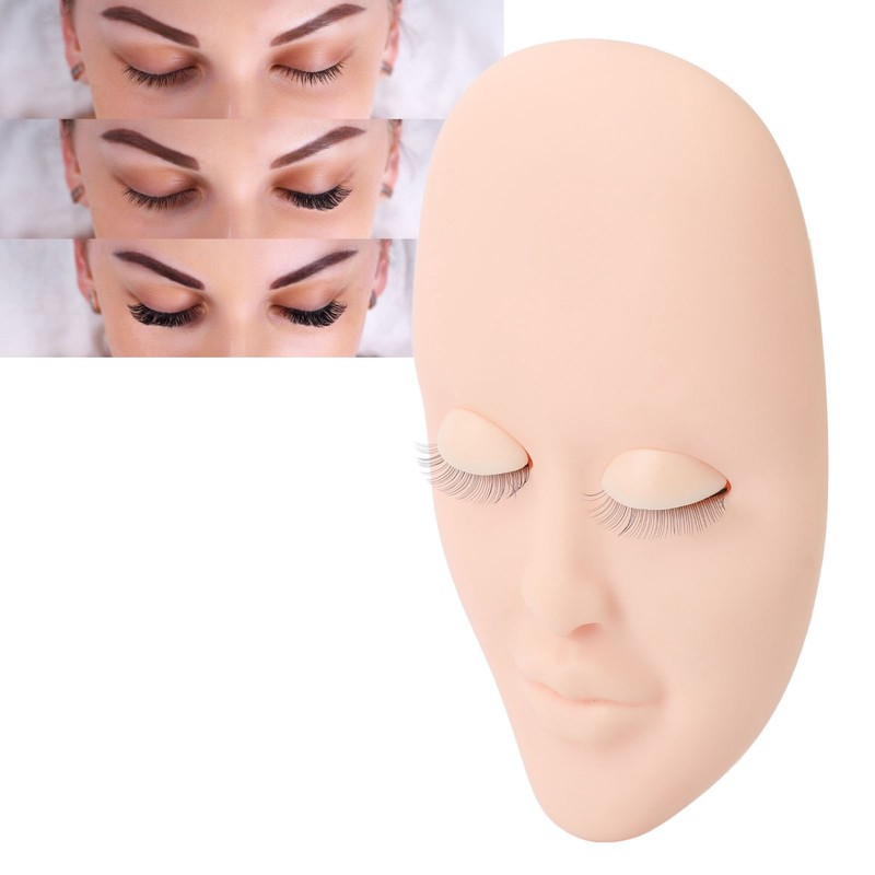 Lash Mannequin Head Eyelash Extension Practice Doll Head with 3