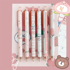 Jowxsx 1Pc Random Bear Erasable Pen Gel Pens 0.5mm Blue Gel Pens Cartoons Press Pen Cute Stationary Office Accessories School Office Supplies Writing and Correction Supplies