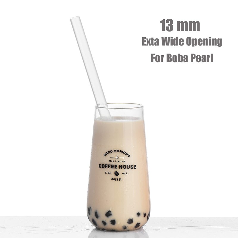 ALINK Reusable Clear Boba Straws, 13 mm x 10.5 in,