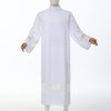 COSDREAMER Catholic Priest Alb Pleated Cross Pulpit Liturgical Cotta Vestment