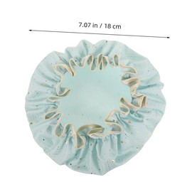 FRCOLOR Reusable Shower Cap for Women Double Layer Bath Hair Cap Soft Foil Polyester Cotton for Showers and Baths Enhanced Hair Protection Versatile Use