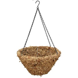Topiary Art Works 16" (Inside Diameter) Sphagnum Moss Hanging Basket with Chain Hanger - The Original