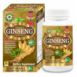 Al-Riyan Organic Ginseng Powder 500mg Vegan Capsules Halal | Al-Riyan 60ct