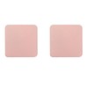 2 PCS Stainless Steel Coasters, 8.5cmx8.5cm Pink Square Coasters, Heat
