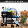 DUHKOI Double Decker Wagon 320L Large Capacity 400LBS Collapsible Sports