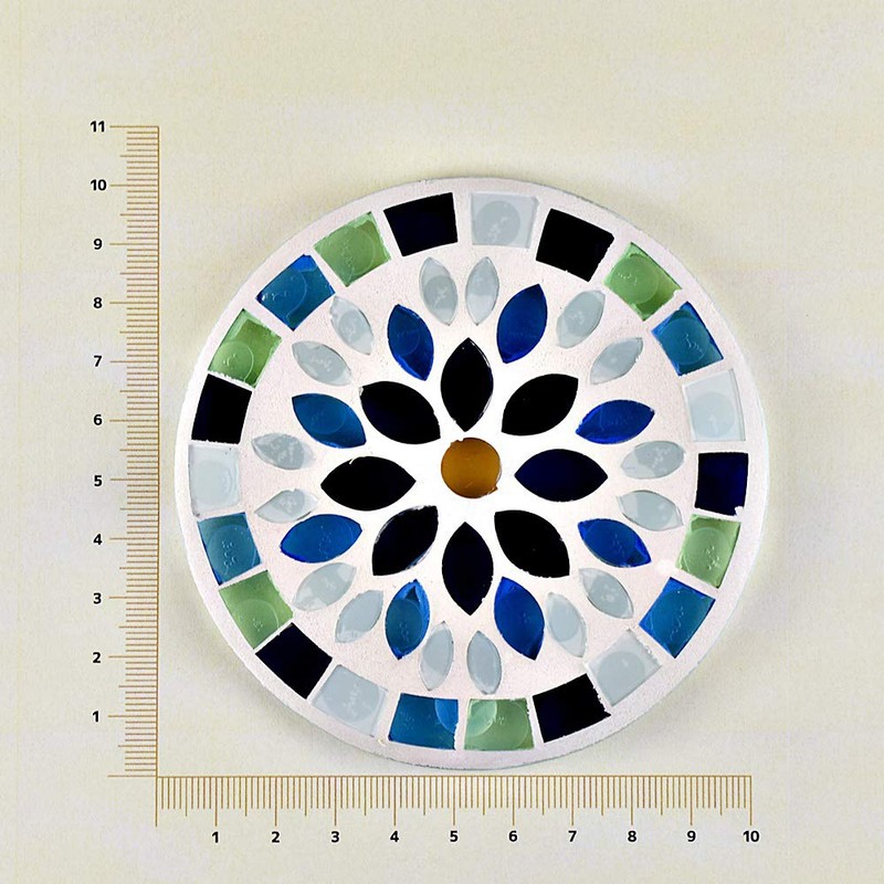 Folkart CNJYK4 Cute Handmade Glassware Mossa Coaster Flower Fourth