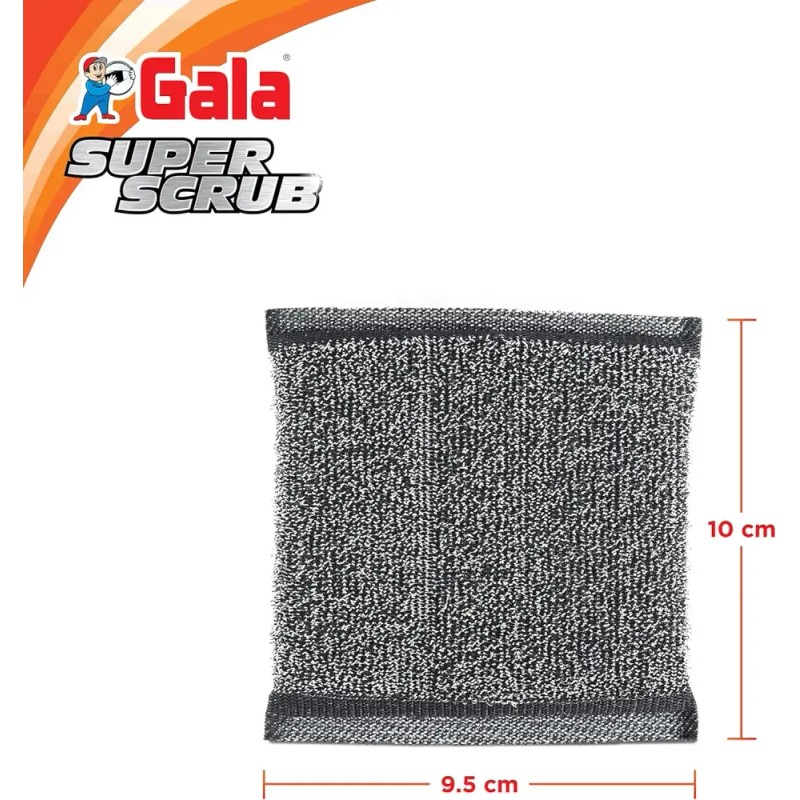 스틸 블랙으로 만든 갈라 슈퍼 스크럽 세트(6팩) Steel Black Gala