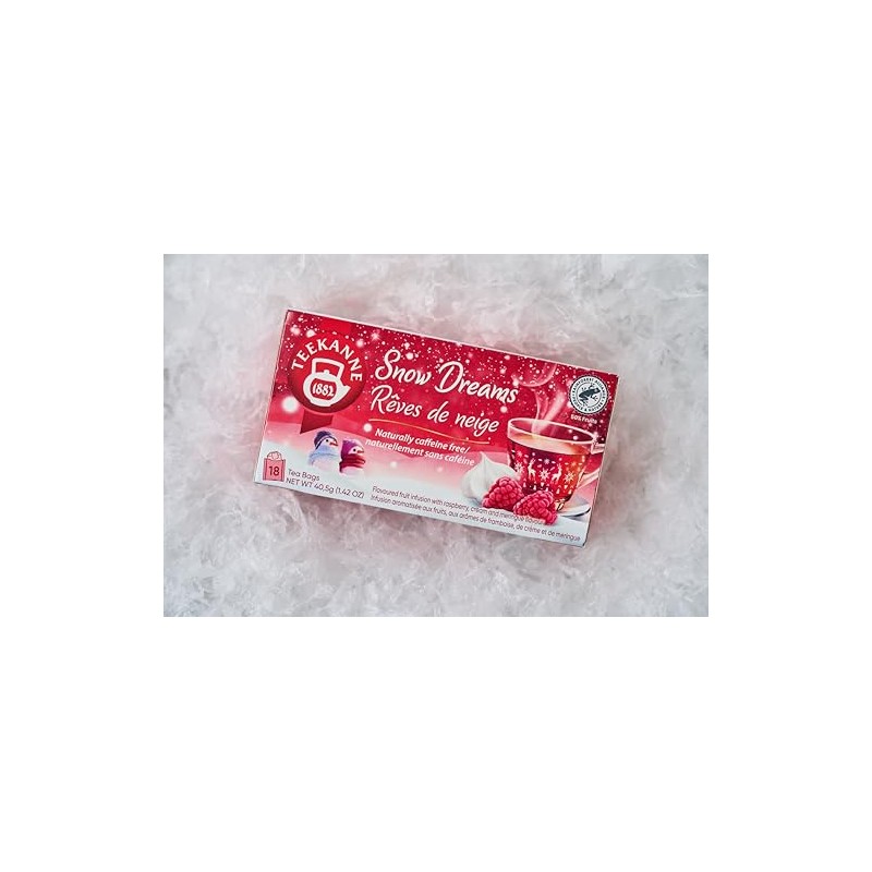 Teekanee Snow Dreams Flavoured Fruit Infusion Tea with Raspberry, Cream,