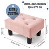 BRIAN & DANY Small Foot Stool, Velvet Foot Stools with