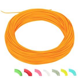 MAXIMUMCATCH Bestprice Fly Fishing Line (Weight Forward, Floating Fly Line) and Fly Line Combo with Backing Leader and Tippet (1F/2F/3F/4F/5F/6F/7F/8F/9F/10F) (Orange, WF6F)