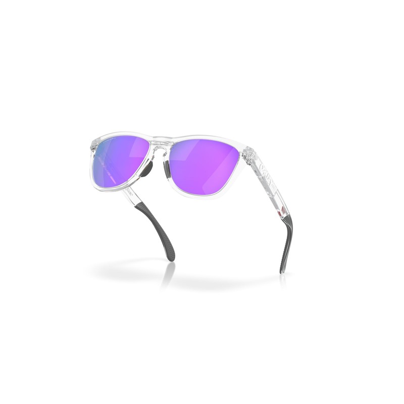 Oakley Unisex's Oo9284 Frogskins Range Sunglasses, Matte Clear/Prizm Violet, 55