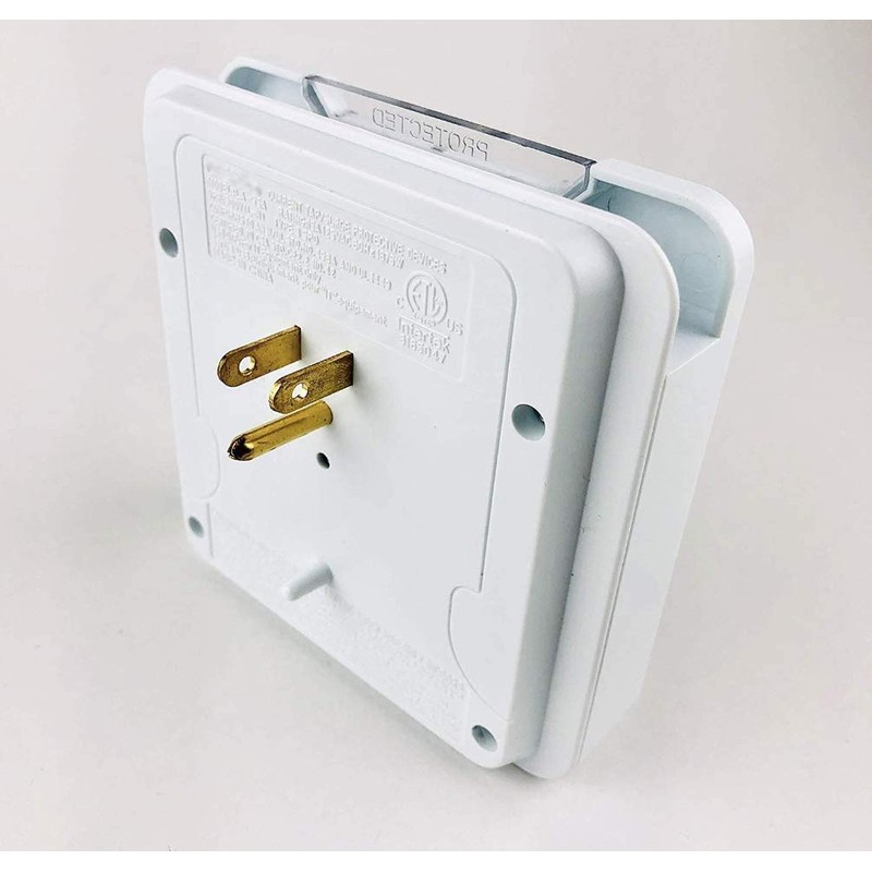 Glamsockets Decorative Wall Mount Surge Protector with 3 Outlets, Dual