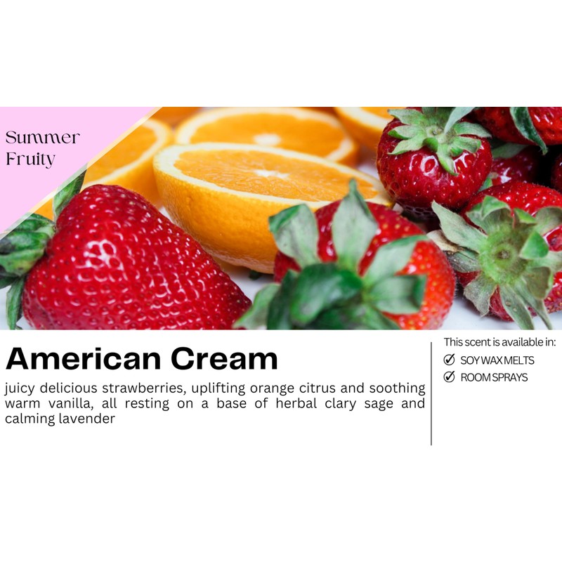 American Cream Highly Scented Soy Wax Melts
