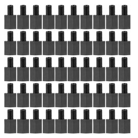 YOKIVE 100 Pcs M4 Standoff Screws, Nylon Hex PCB Standoffs with High Insulation Effect, Keep Height Consistent, Great for Motherboard (Black, 8mm+6mm)