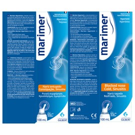 Marimer Hypertonic Saline Nasal Spray All Natural Seawater (3 Packs),Sinus Rinse & Sinus Allergy Symptom Reliever 3.38 FL OZ (100 mL)
