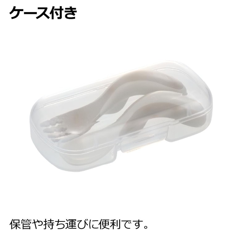 Richell Tri Knob Spoon/Fork (with Case), 1 Piece, 12 Months