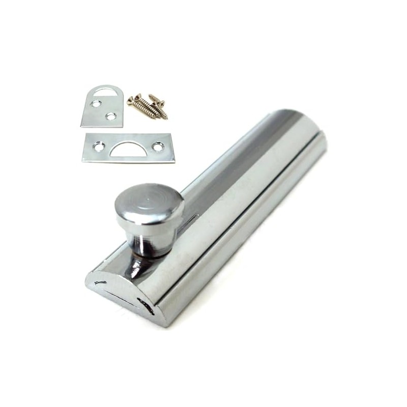 Door Bolts 2.5 Inch/ 63mm Polished Chrome Flat Bolt Surface