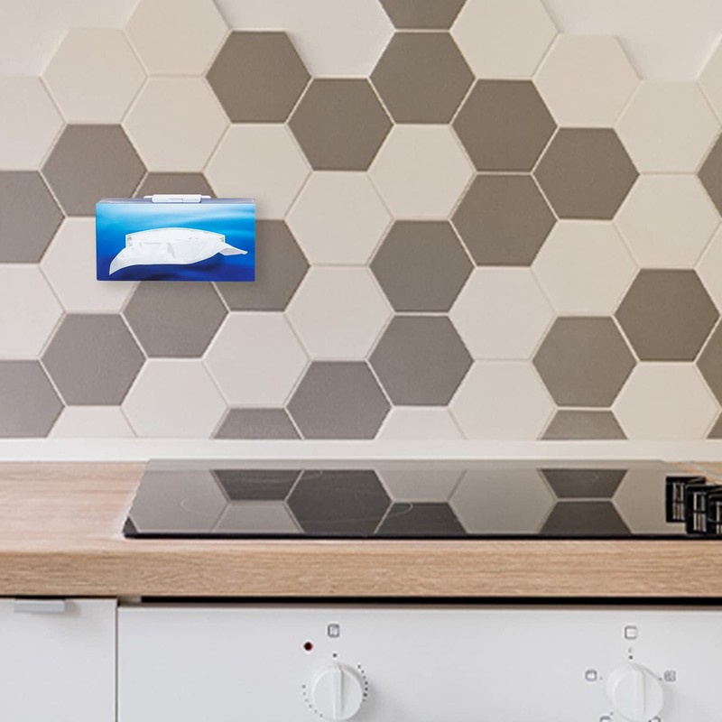 TFY Tissue Box Holder, Kitchen Wall Mount Compatible with Face