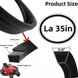 954-05040 Upper Drive Belt 5/8" x 35-1/4" for MTD Craftsman Troy-Bilt Cub Cadet Yard Machines Huskee Lawn Tractor & Riding Mower, Replaces 754-05040 954-0241A 954-0241 754-0241A 754-0241