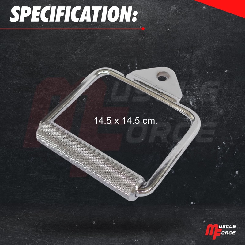 MuscleForge® Single-Handle Attachment for Lat Pull, Cable Pull, Non-Slip D-Handle