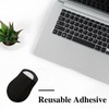 2 Pack Black Stick-On Mouse Pouch, Mouse Holder for Laptop