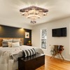 CXGLEAMING 11.8" Modern Crystal Chandelier LED Ceiling Light Fixture Suitable