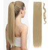 Benehair Long Straight Ponytail Hairpiece, Synthetic Hair Extensions, Braid Ponytail