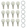 Pitertul 12PCS E114 Key for Toilet Paper Dispensers, Silver, Lock,