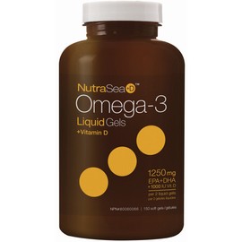 NutraSea+D Omega-3 Liquid Gels, 150 Softgels / Fresh Mint