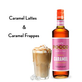 Cafe Pocco Vannillia Syrup 750ml Glass Bottle (1 Bottle, Caramel)