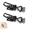 2-Pack Stainless Steel Toggle Clamps - Durable Black Toggle Latch