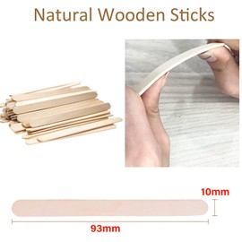 50/100/150pcs Wooden Craft Sticks Paddle Popsicle Coffee Stirrers Ice Cream Stick Kids Multi-Purpose Popsicle Sticks for Crafts, ICES, & Ice Cream DIY (50)