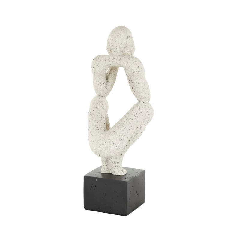 Deco 79 Polystone People Decorative Sculpture Crouching Home Decor Statue