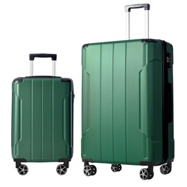 SVRCK 2-Piece Luggage Set for Effortless Travel, Lightweight & Expandable Suitcases with Smooth Double Wheels, Green