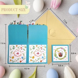 LIAMERHE 3D Box Easter Cards Pop Up Greeting Cards Happy Easter Greeting Cards Easter Greeting Cards with Envelope Easter Bunny Easter Egg for Family Colleagues Friends Children Loved Parents