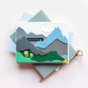 XMZZMX Mountain Background Board Metal Cutting Dies for Card Making,