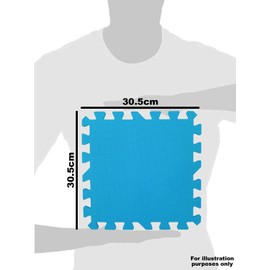 Grendle 30.5 x 30.5 x 1cm Interlocking Foam Mat Set (16 Piece Grey And White)