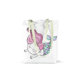 Le Jardin du Lin Printed Shopping Bag, Foldable, Fabric Bag with Two Long Handles, Size: 34 x 40 cm